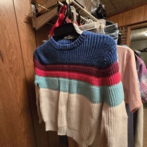 Cat & Jack Multicolor Striped Sweater